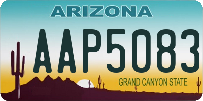 AZ license plate AAP5083