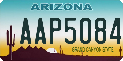 AZ license plate AAP5084