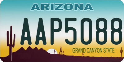 AZ license plate AAP5088