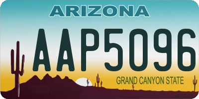 AZ license plate AAP5096