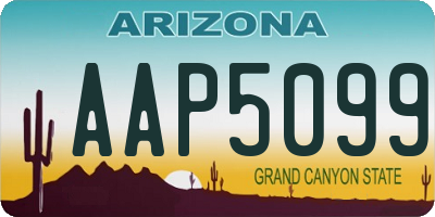 AZ license plate AAP5099