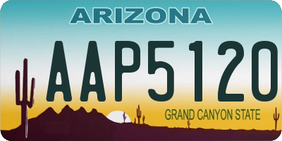 AZ license plate AAP5120