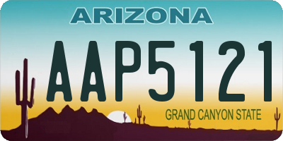 AZ license plate AAP5121