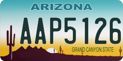 AZ license plate AAP5126