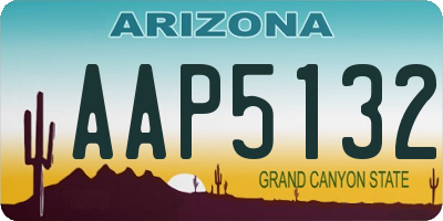AZ license plate AAP5132