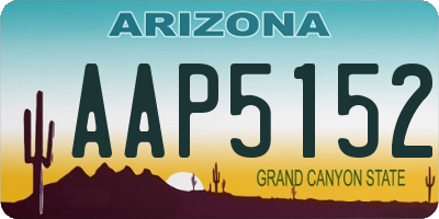 AZ license plate AAP5152