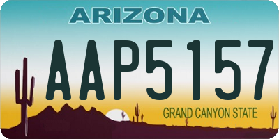 AZ license plate AAP5157