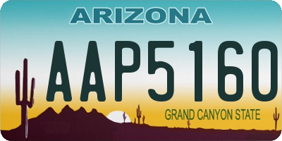 AZ license plate AAP5160