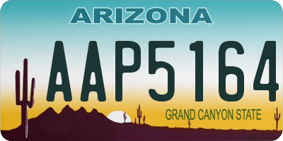 AZ license plate AAP5164