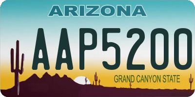 AZ license plate AAP5200