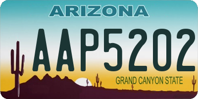 AZ license plate AAP5202