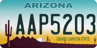 AZ license plate AAP5203