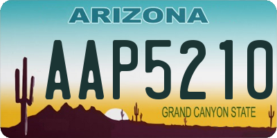 AZ license plate AAP5210