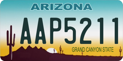 AZ license plate AAP5211