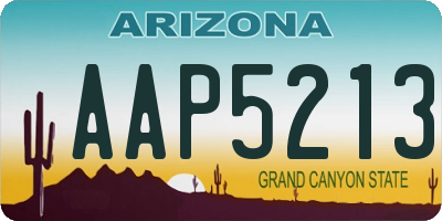 AZ license plate AAP5213