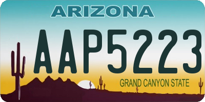 AZ license plate AAP5223