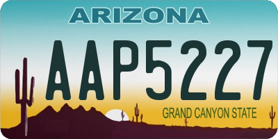 AZ license plate AAP5227