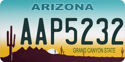 AZ license plate AAP5232