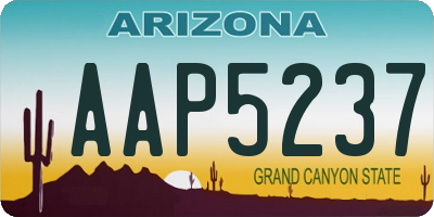 AZ license plate AAP5237