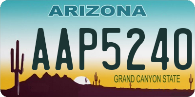 AZ license plate AAP5240