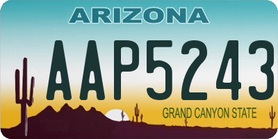 AZ license plate AAP5243