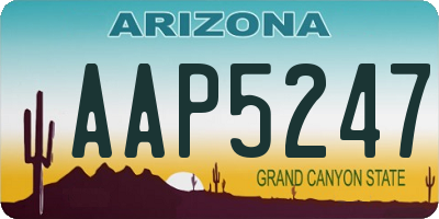 AZ license plate AAP5247