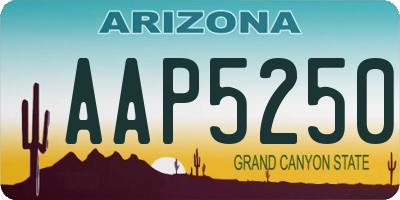 AZ license plate AAP5250