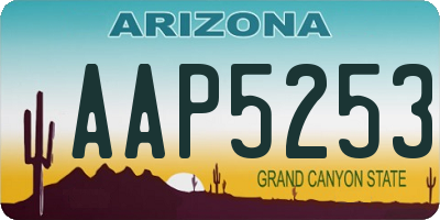 AZ license plate AAP5253