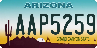 AZ license plate AAP5259