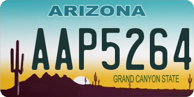 AZ license plate AAP5264