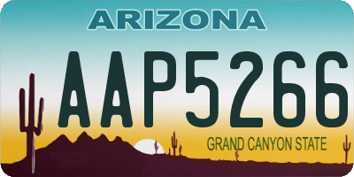 AZ license plate AAP5266