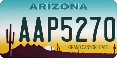 AZ license plate AAP5270