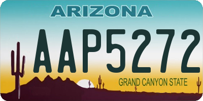 AZ license plate AAP5272