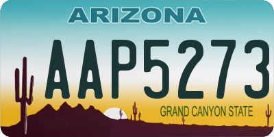 AZ license plate AAP5273