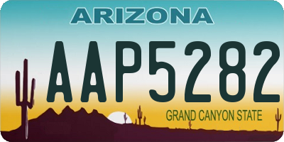 AZ license plate AAP5282