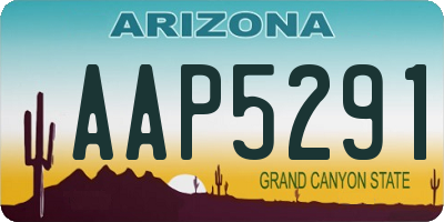 AZ license plate AAP5291