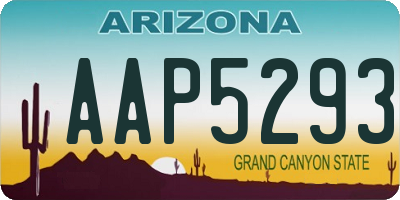 AZ license plate AAP5293