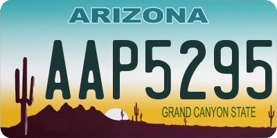 AZ license plate AAP5295