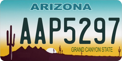 AZ license plate AAP5297