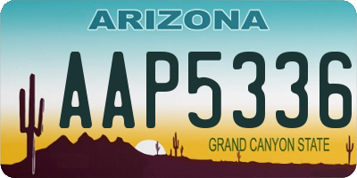 AZ license plate AAP5336