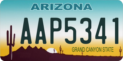 AZ license plate AAP5341