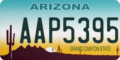 AZ license plate AAP5395