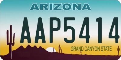 AZ license plate AAP5414