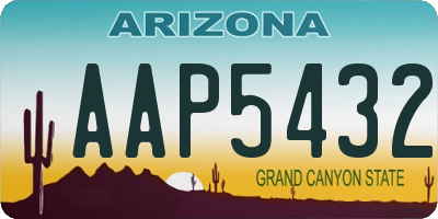 AZ license plate AAP5432