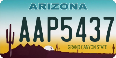 AZ license plate AAP5437