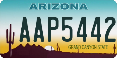 AZ license plate AAP5442