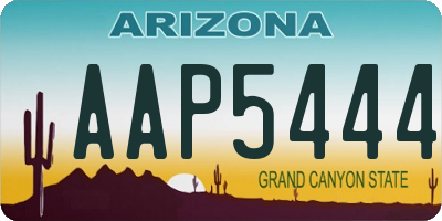 AZ license plate AAP5444