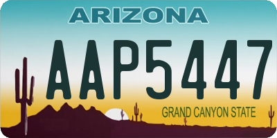 AZ license plate AAP5447