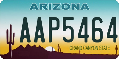 AZ license plate AAP5464