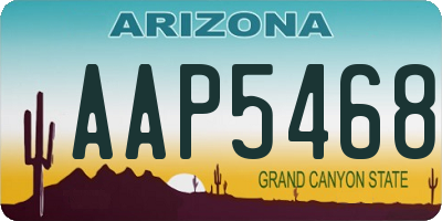 AZ license plate AAP5468